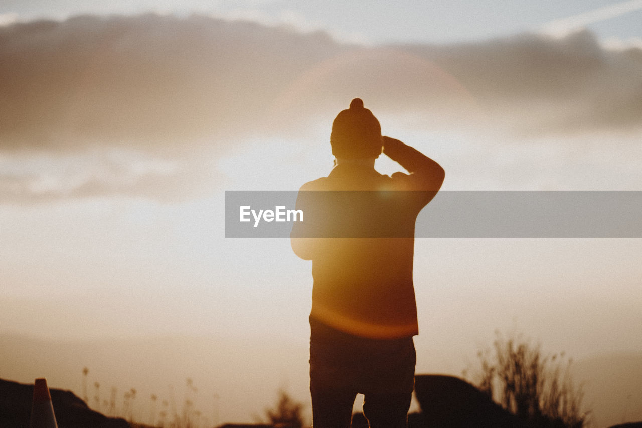 Man standing against sky