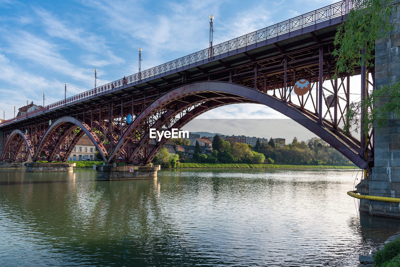 Bridge over river against sky