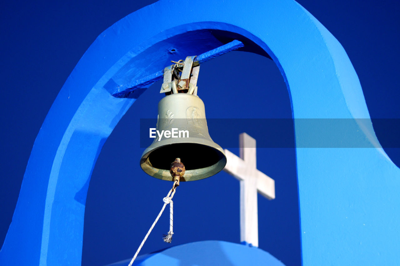Greek church bell and cross