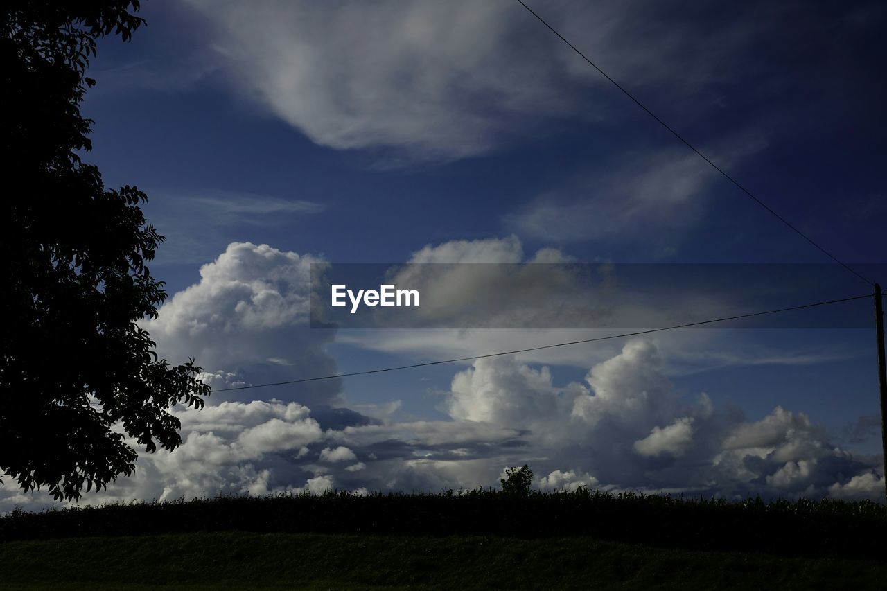 Idyllic view of landscape against sky