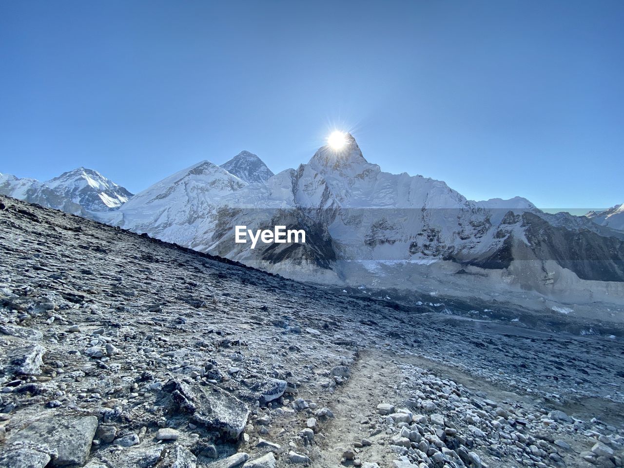 SNOWCAPPED MOUNTAINS AGAINST CLEAR SKY