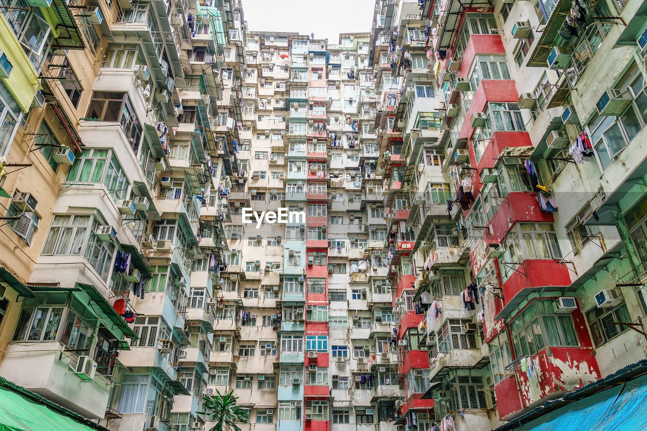 Low angle view of buildings in city