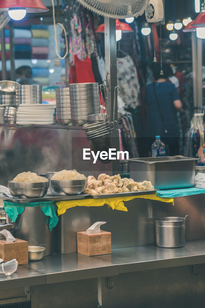 Vegetables for sale at market stall