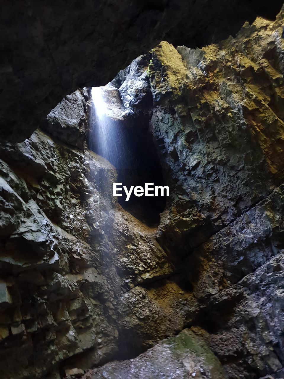 LOW ANGLE VIEW OF ROCK FORMATION