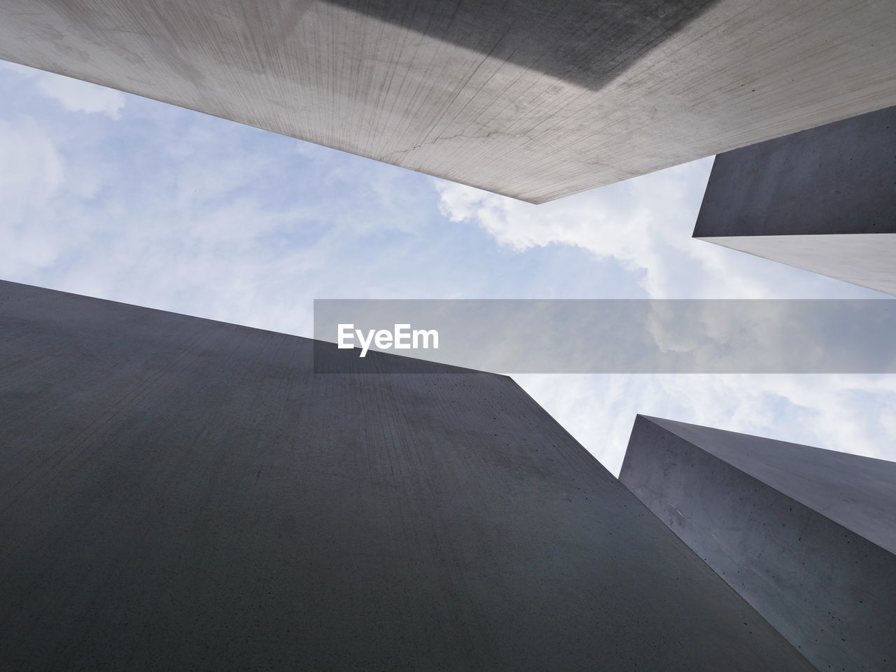 Low angle view of modern building against sky