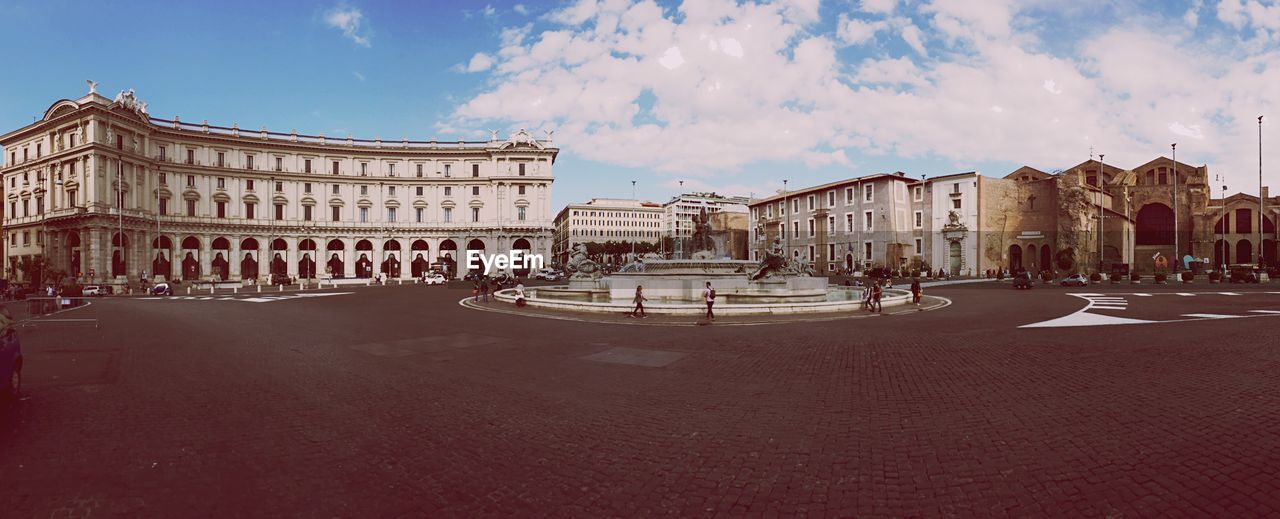 Panoramic shot of piazza della repubblica against sky