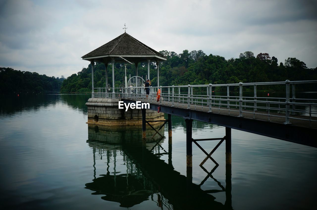 Pier over lake