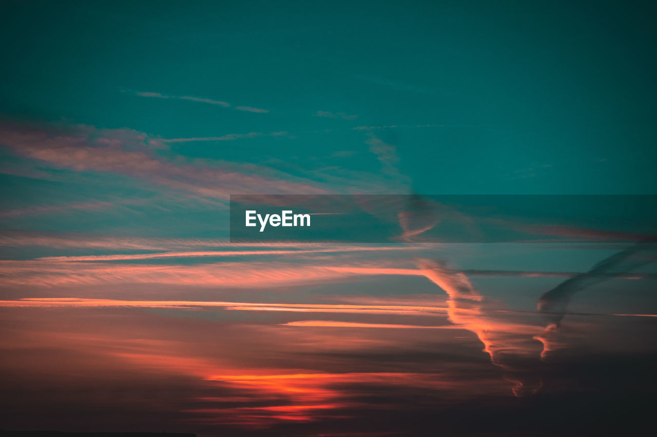 Low angle view of sky during sunset