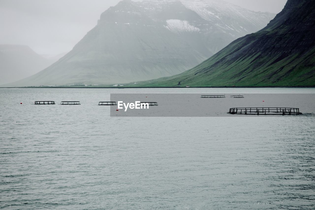 Aquaculture fishery in the west fjord of iceland