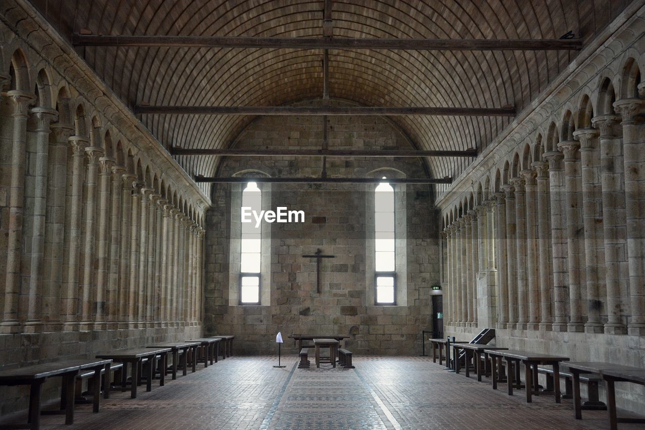 Interior of mont saint-michel