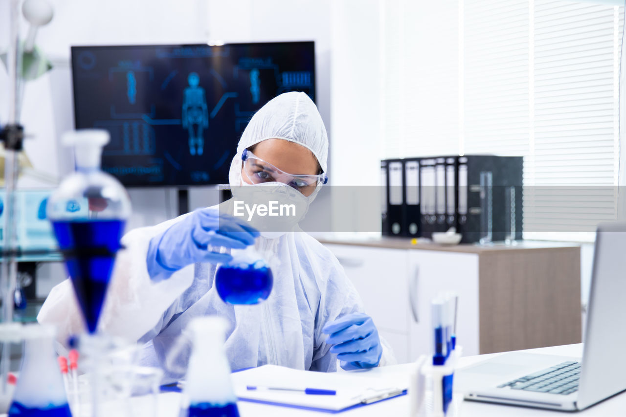 Scientist working in laboratory