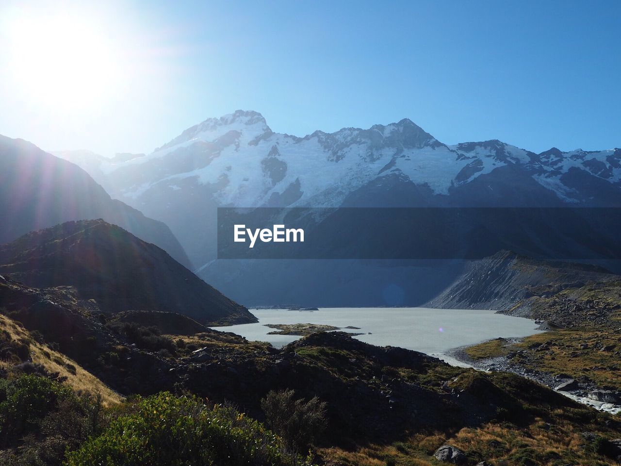 SCENIC VIEW OF MOUNTAINS AGAINST CLEAR SKY