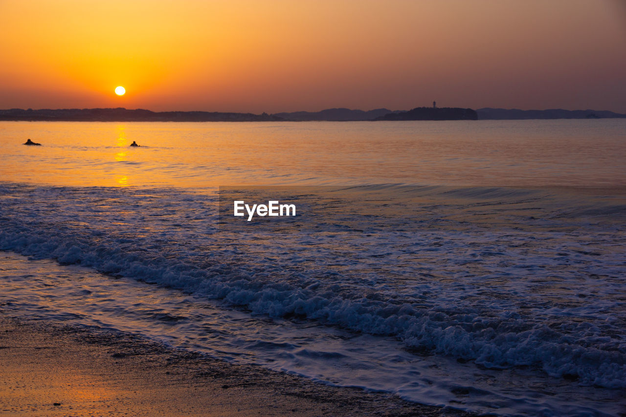 SCENIC VIEW OF SEA DURING SUNSET