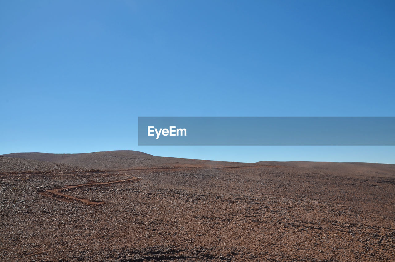 SCENIC VIEW OF DESERT AGAINST CLEAR SKY