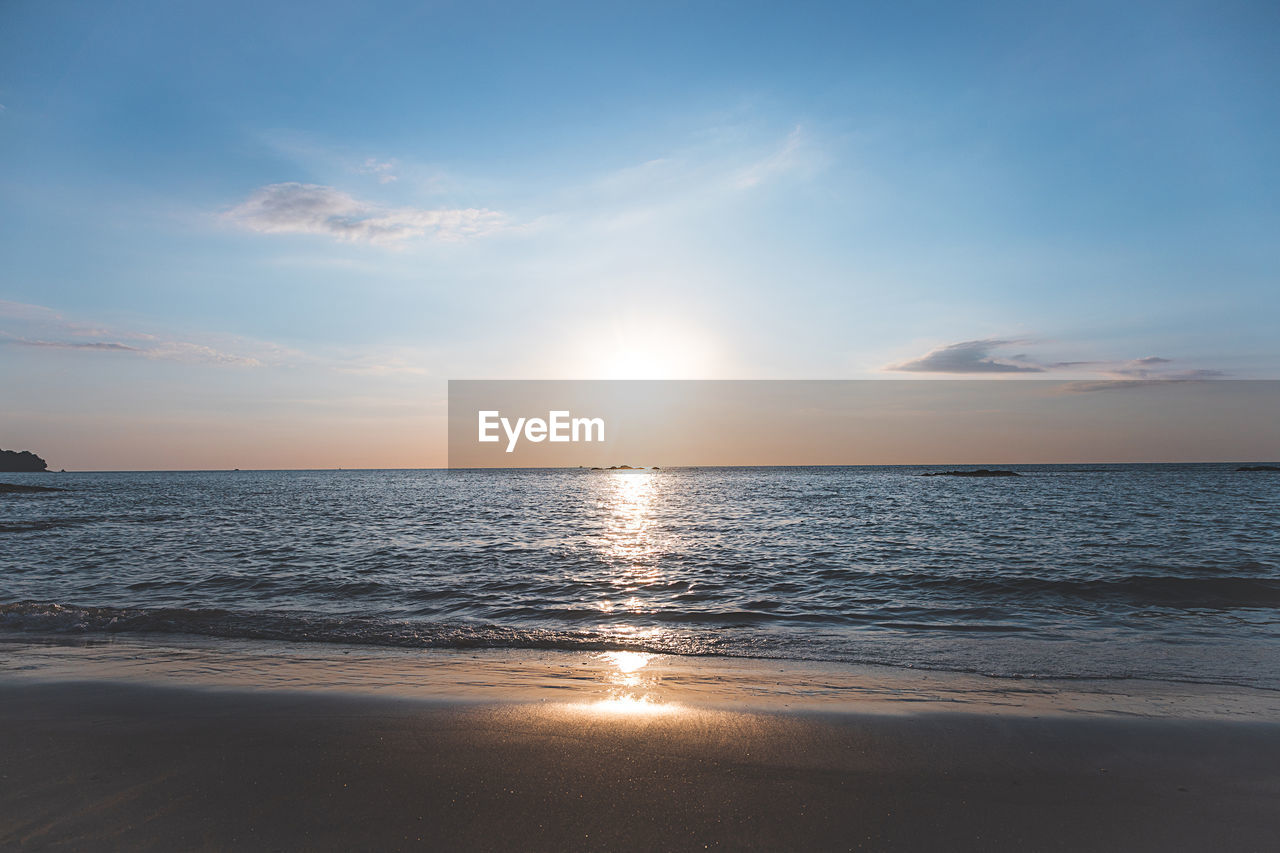 SCENIC VIEW OF SEA DURING SUNSET