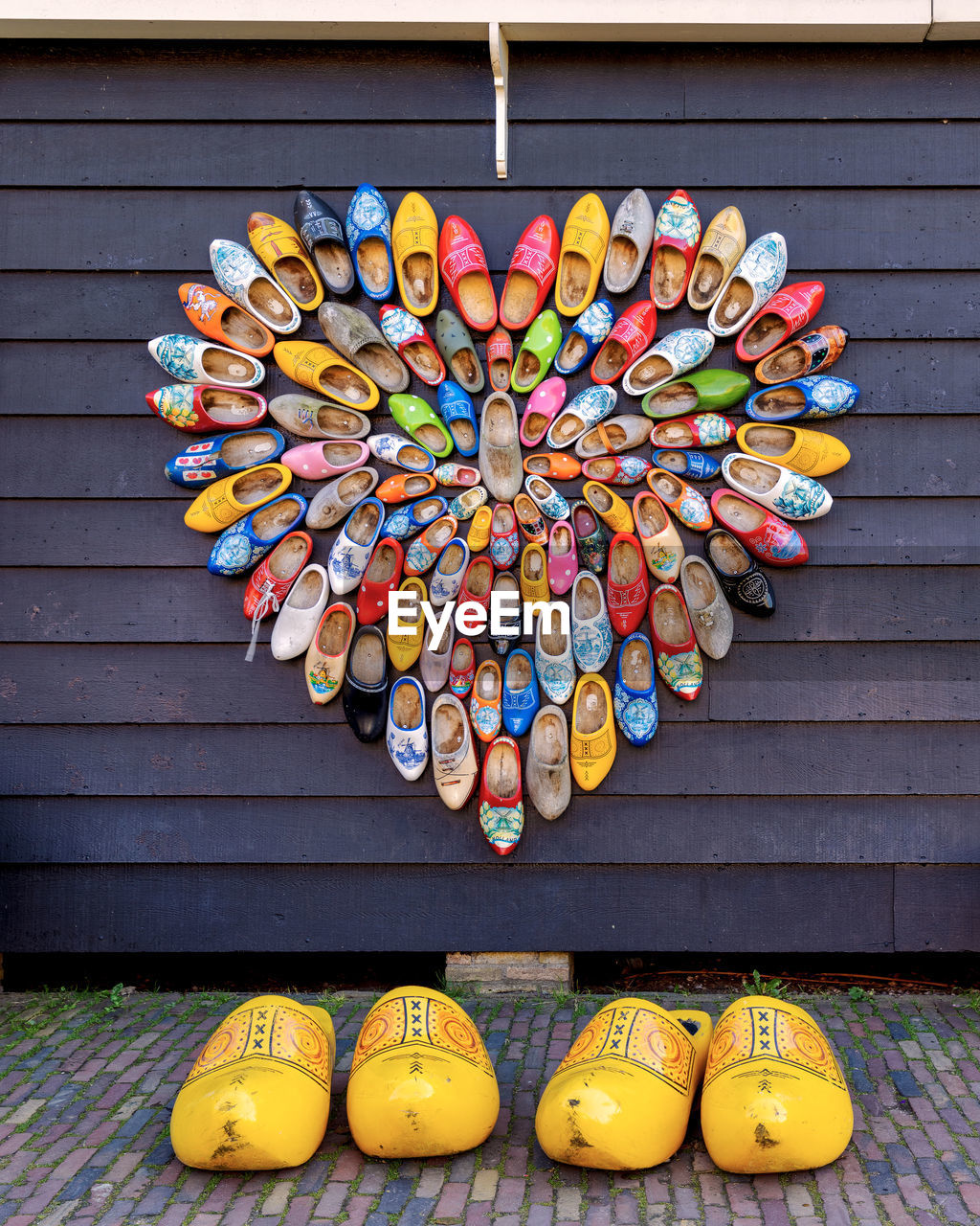 Wooden clogs, traditional footwear of the netherlands