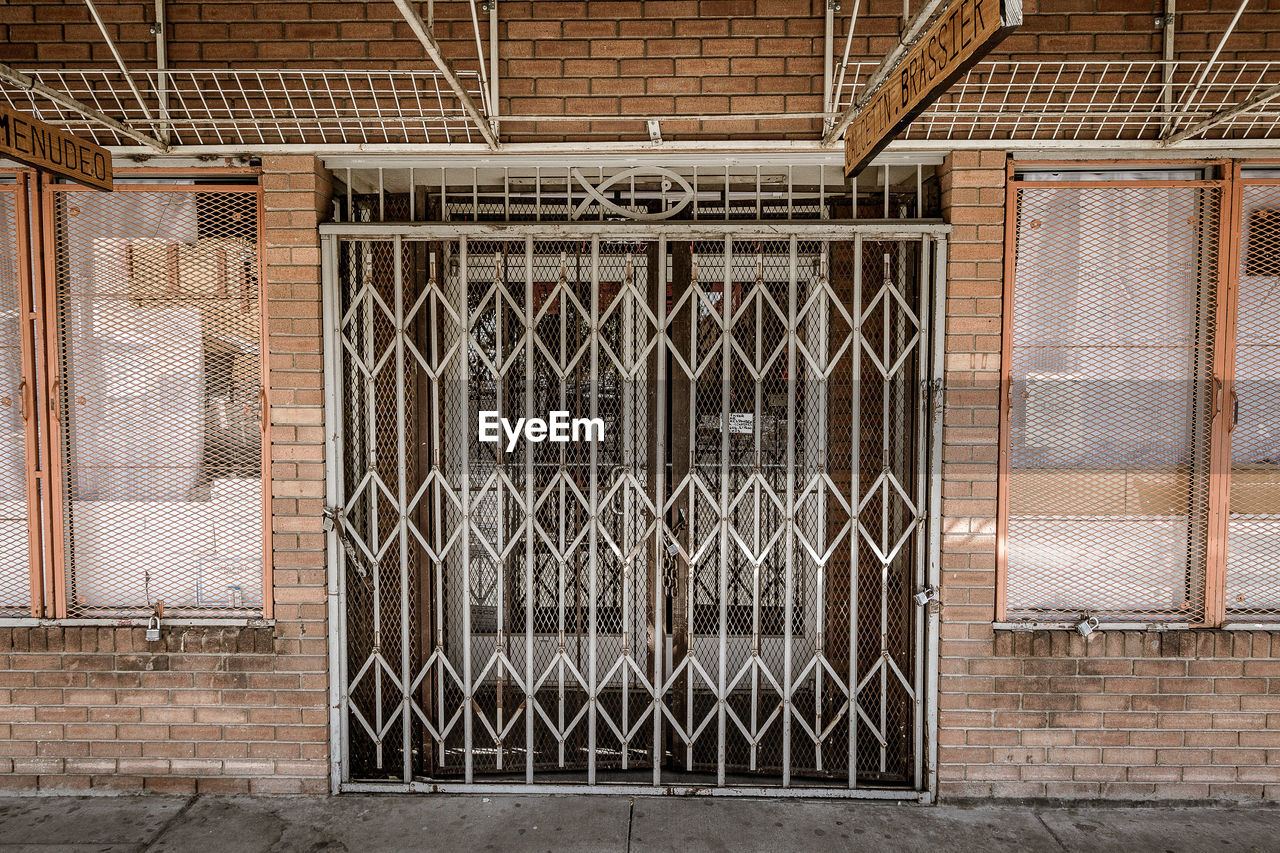 CLOSED DOOR OF BUILDING