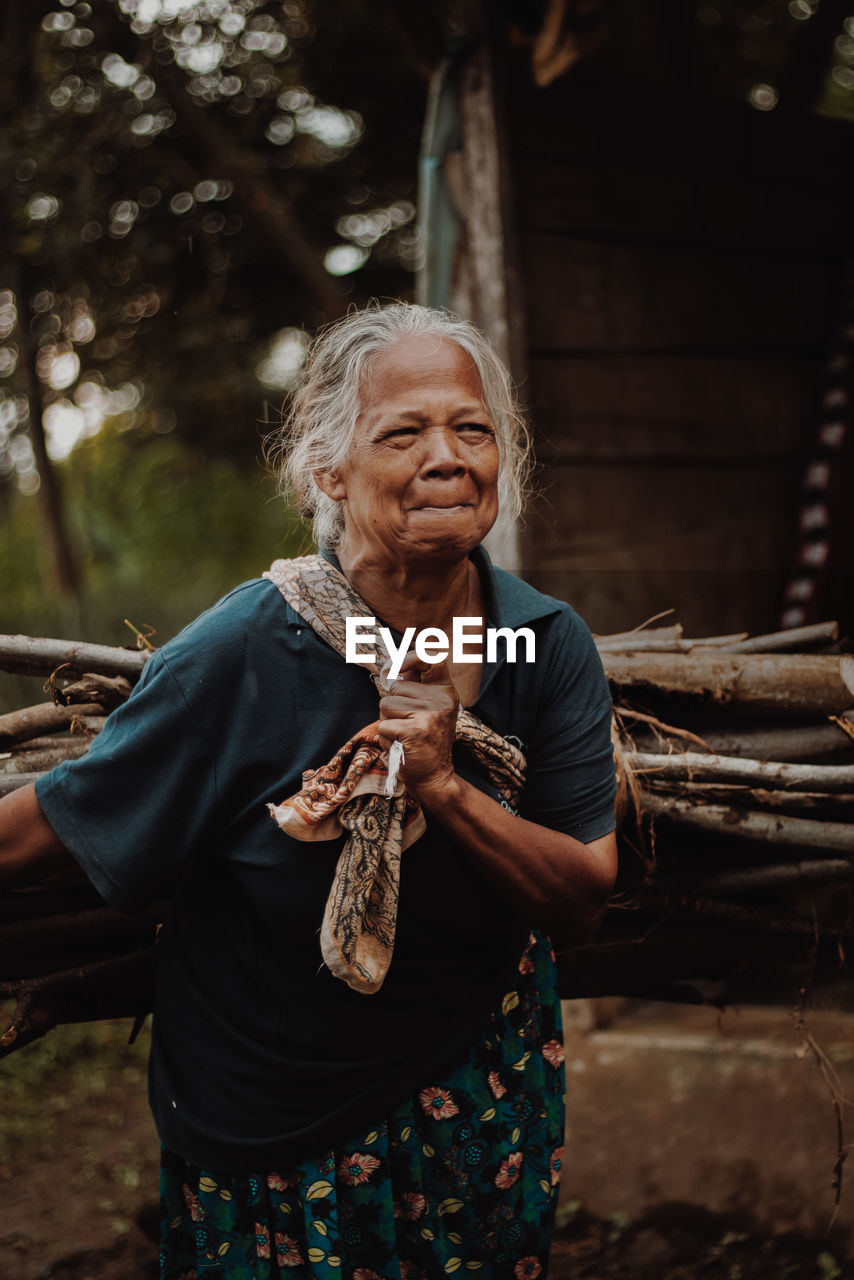 Portrait of old women smiling