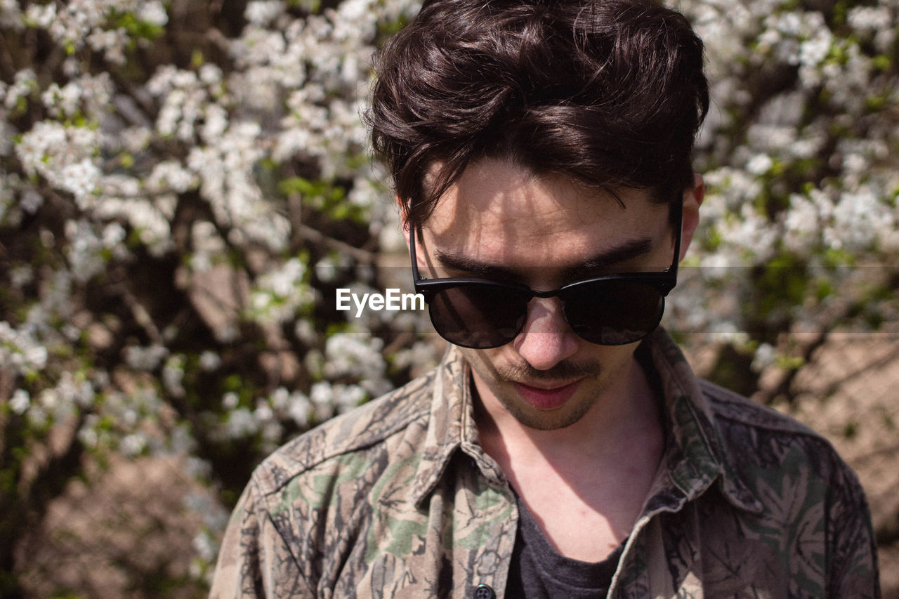 Portrait of man wearing sunglasses