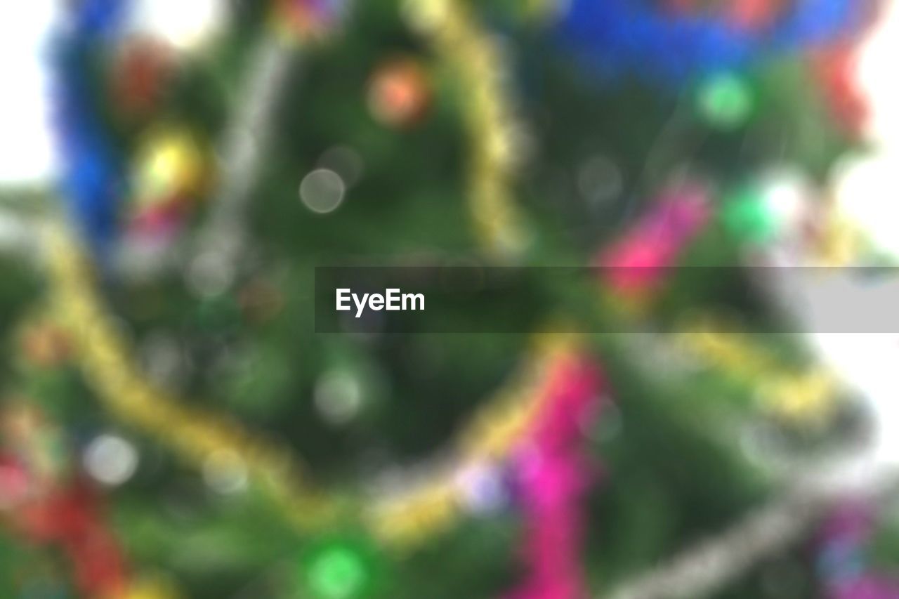 CLOSE-UP OF DEFOCUSED LIGHTS