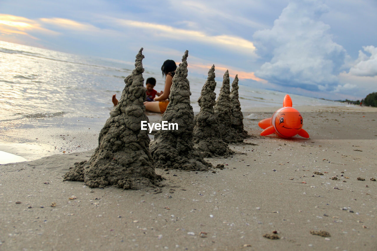 Children playing on beach