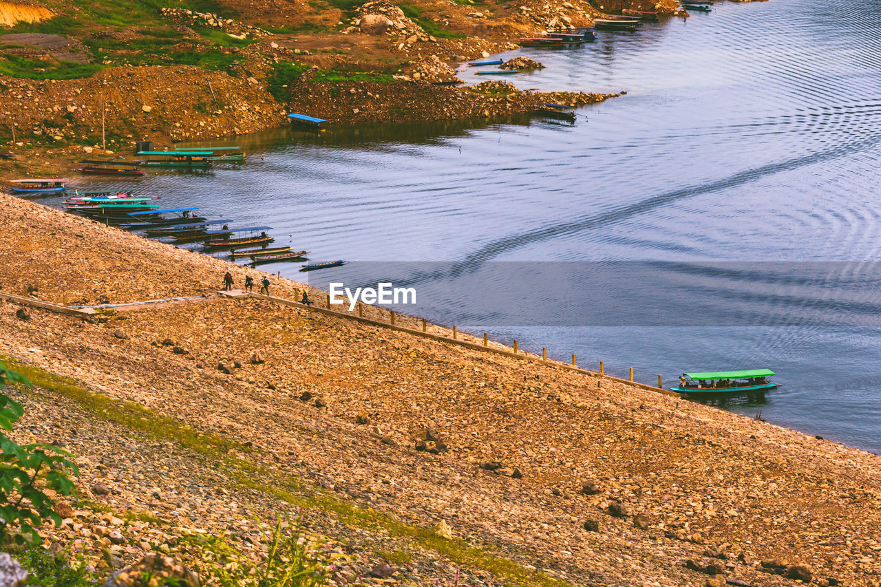 A resoervoir with the mountain background at dam khun dan pra kan cho, nakhonnayok, thailand