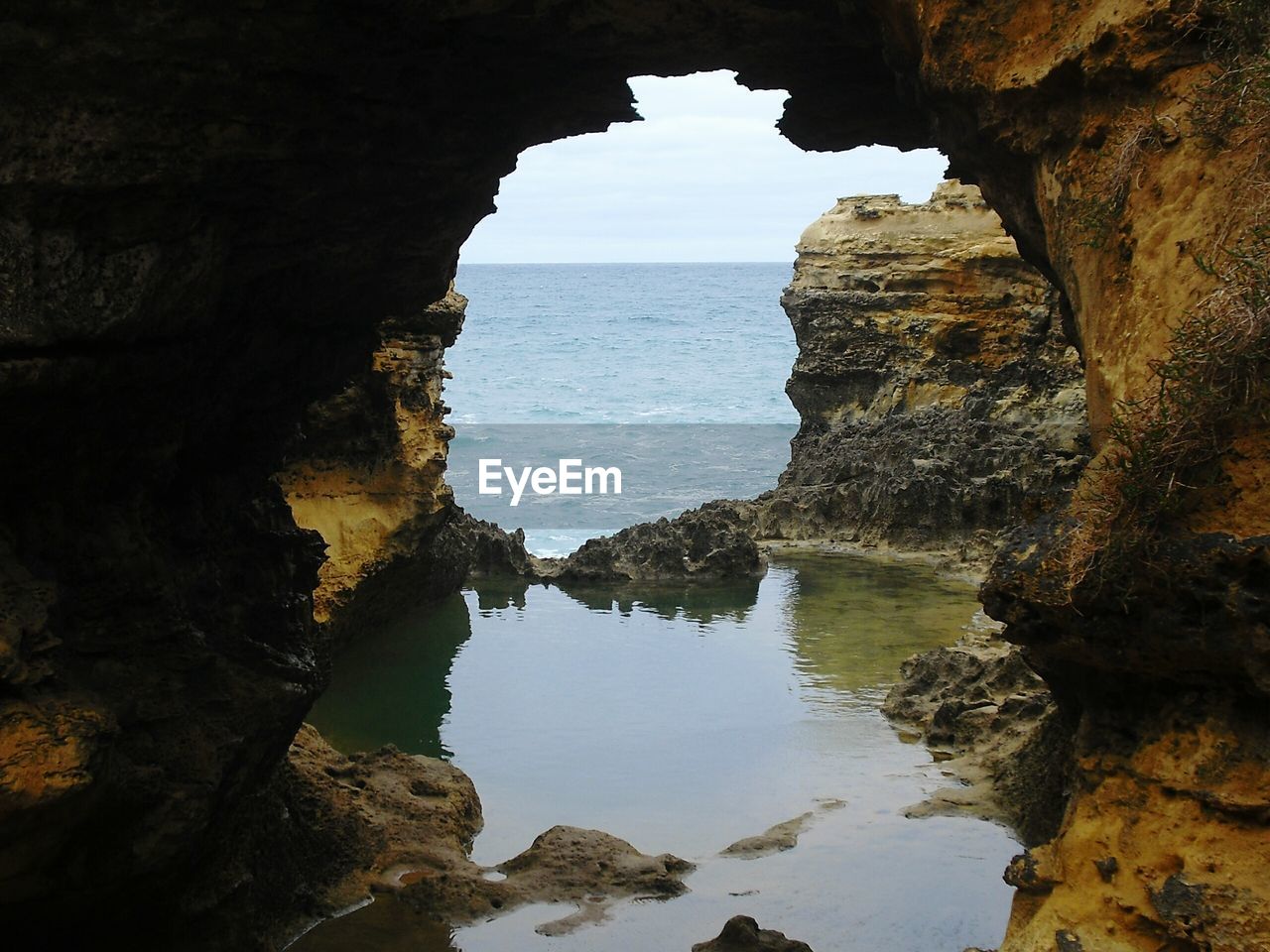 Rock formations in sea