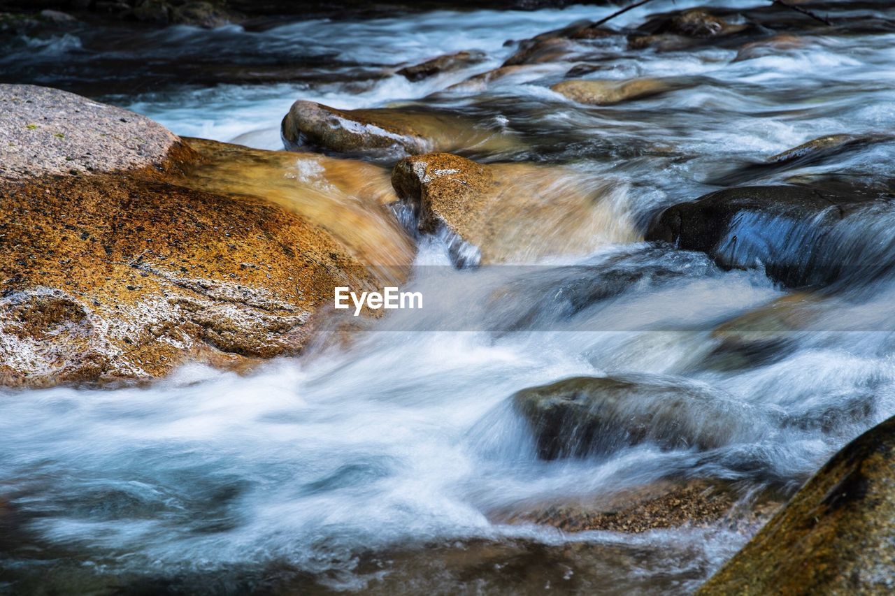 Stream flowing through rocks