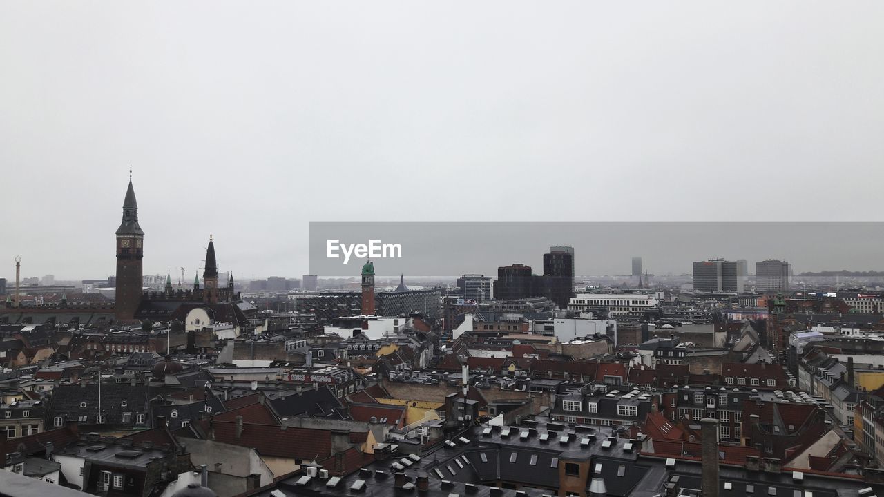 Aerial view of buildings in city