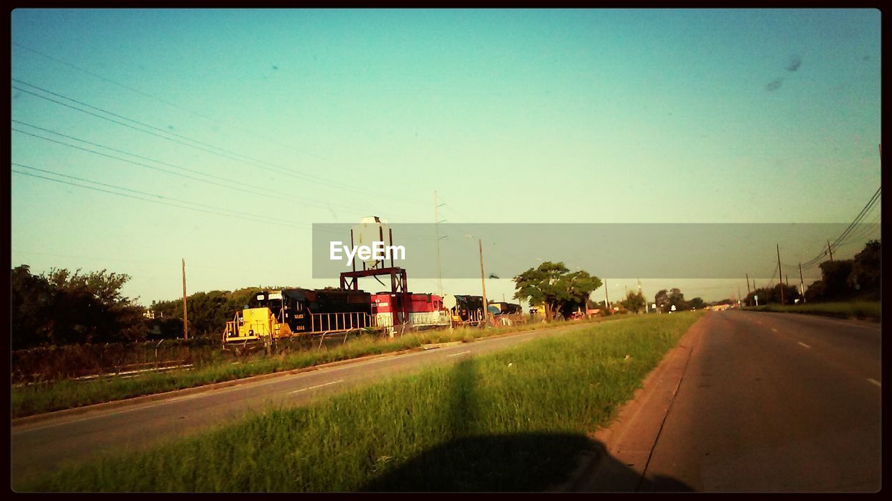 RAILROAD TRACKS ON ROAD