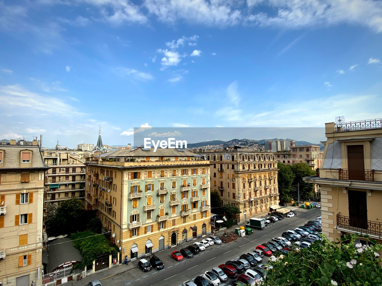 Beautiful street view picture in genua