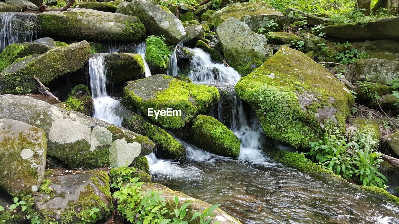 River flowing through rocks