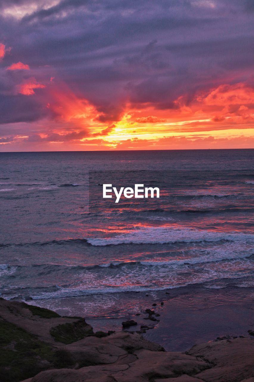 SCENIC VIEW OF SEA DURING SUNSET