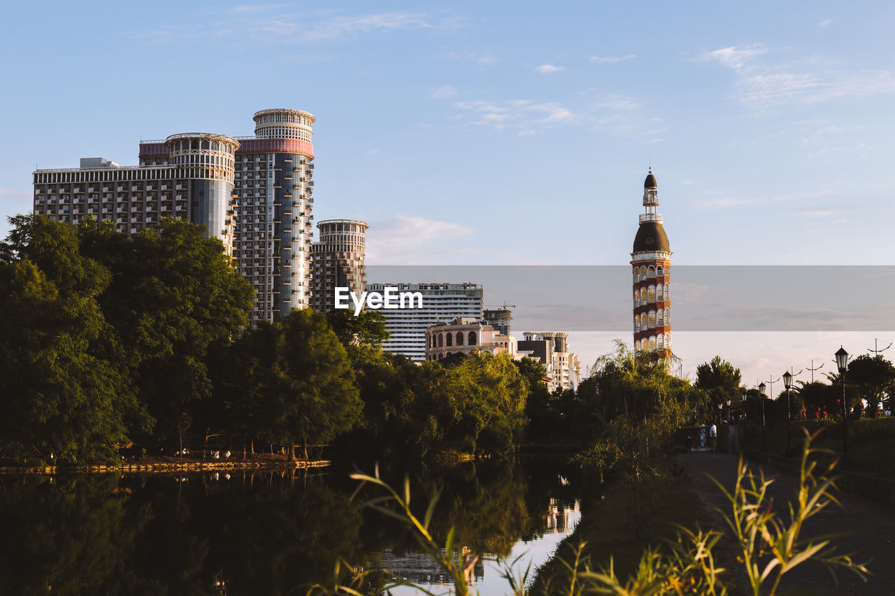 City landscape in batumi. beautiful nature in the city of georgia. high quality photo