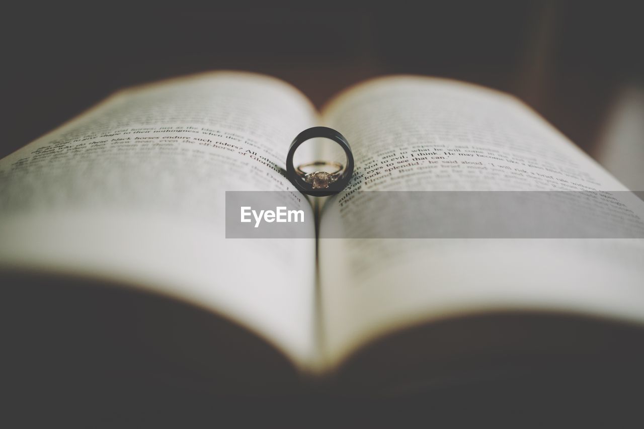 Ring on open book