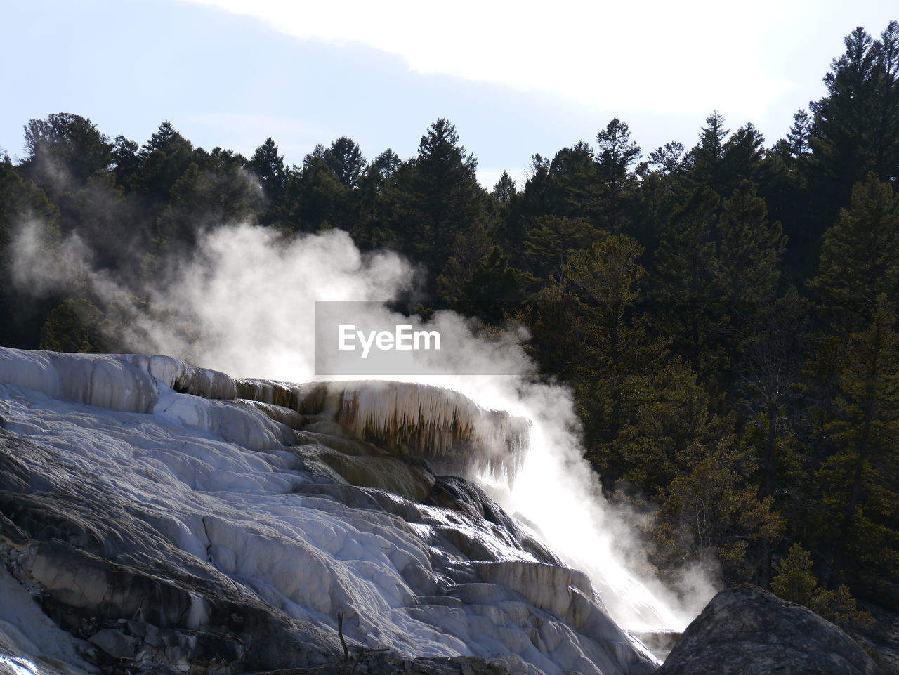 River flowing through rocks