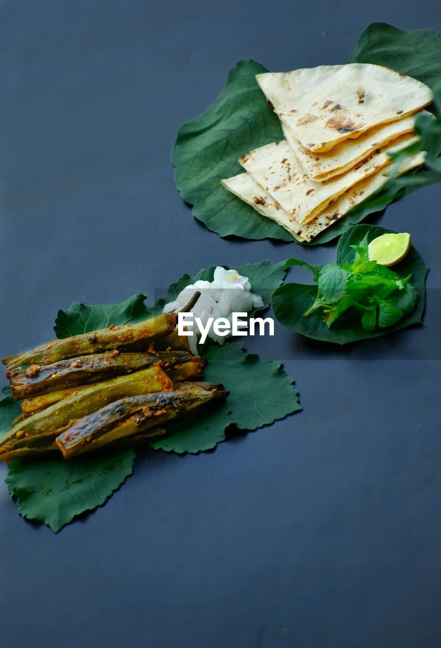 Close-up of food on table