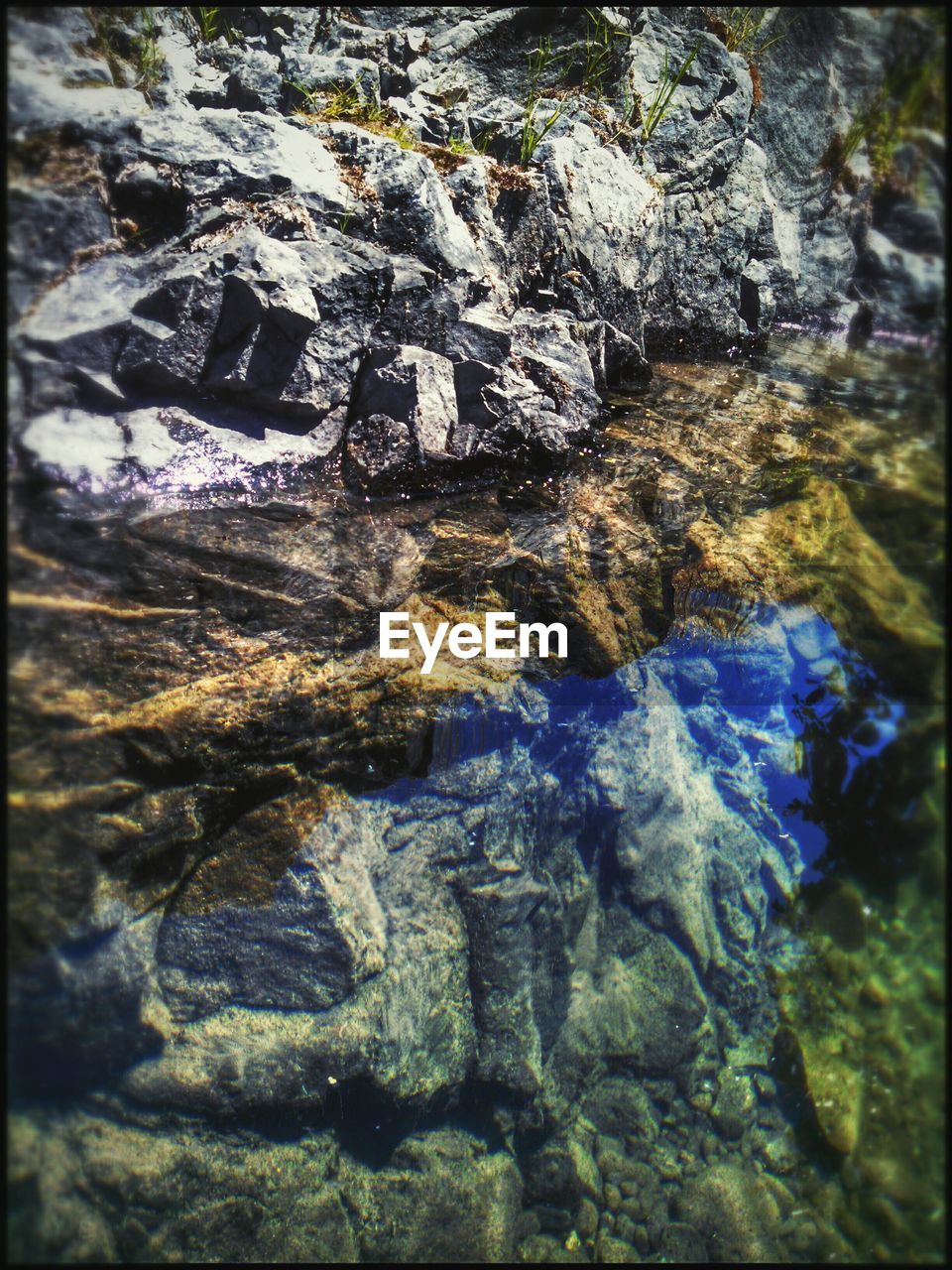 VIEW OF ROCKS IN WATER