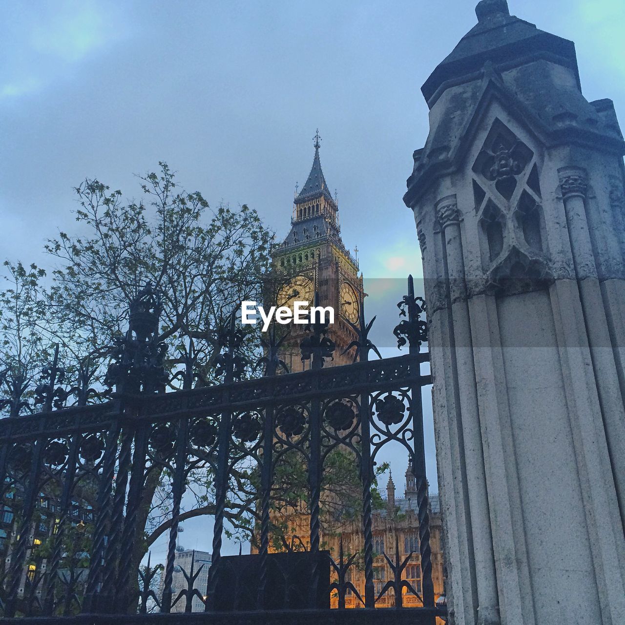 Low angle view of big ben against the sky