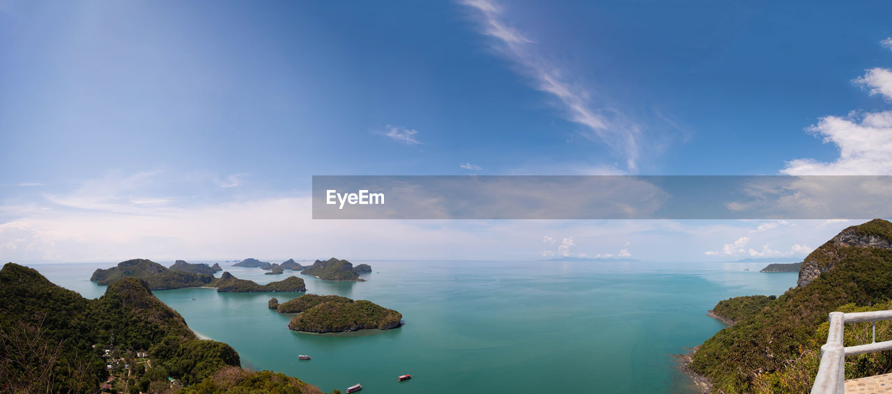 Panoramic view of sea against sky