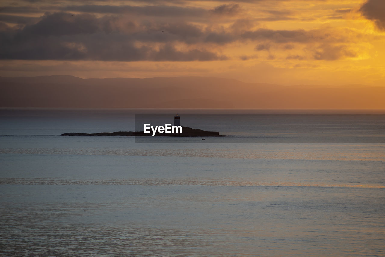 SCENIC VIEW OF SEA DURING SUNSET
