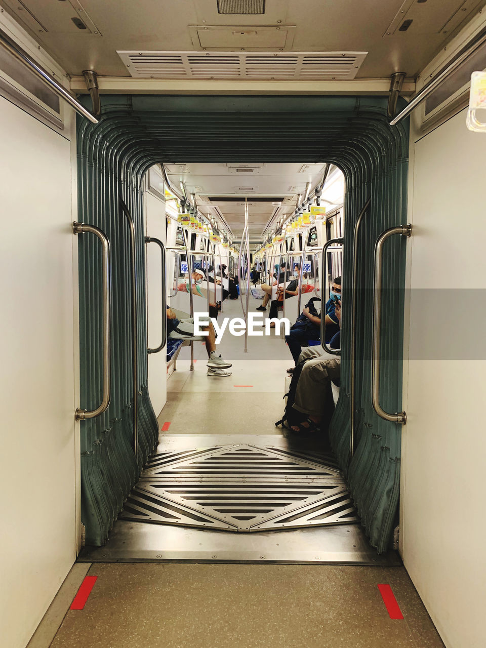 People sitting in train