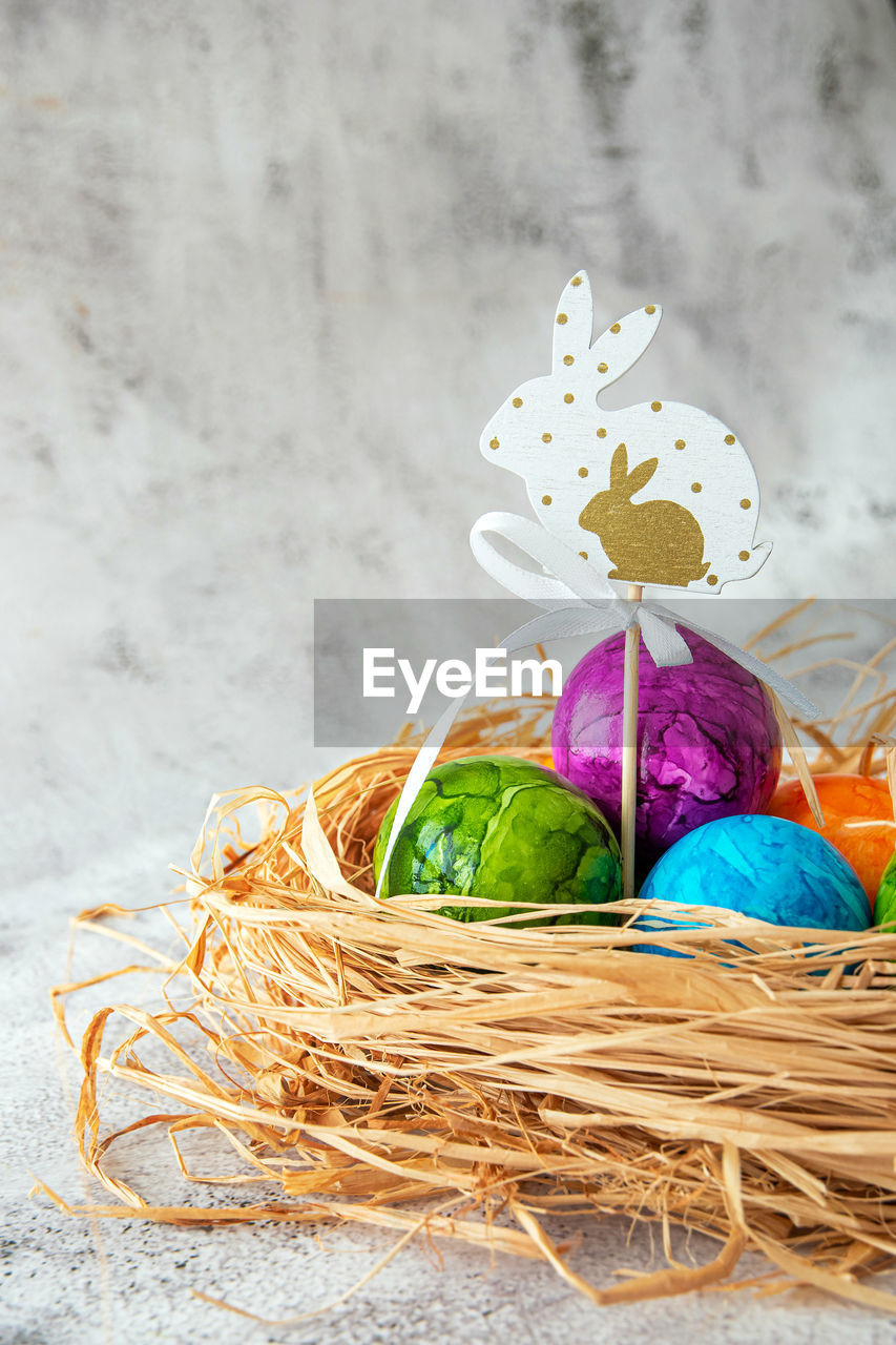 easter, egg, tradition, celebration, easter egg, basket, holiday, food, no people, multi colored, food and drink, still life, container, decoration, nature, studio shot, animal nest, creativity, craft, indoors, plant, freshness, close-up, flower, copy space