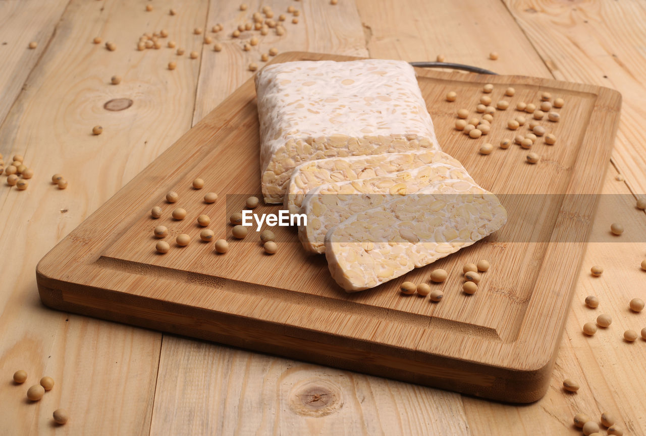 Close-up of food on cutting board