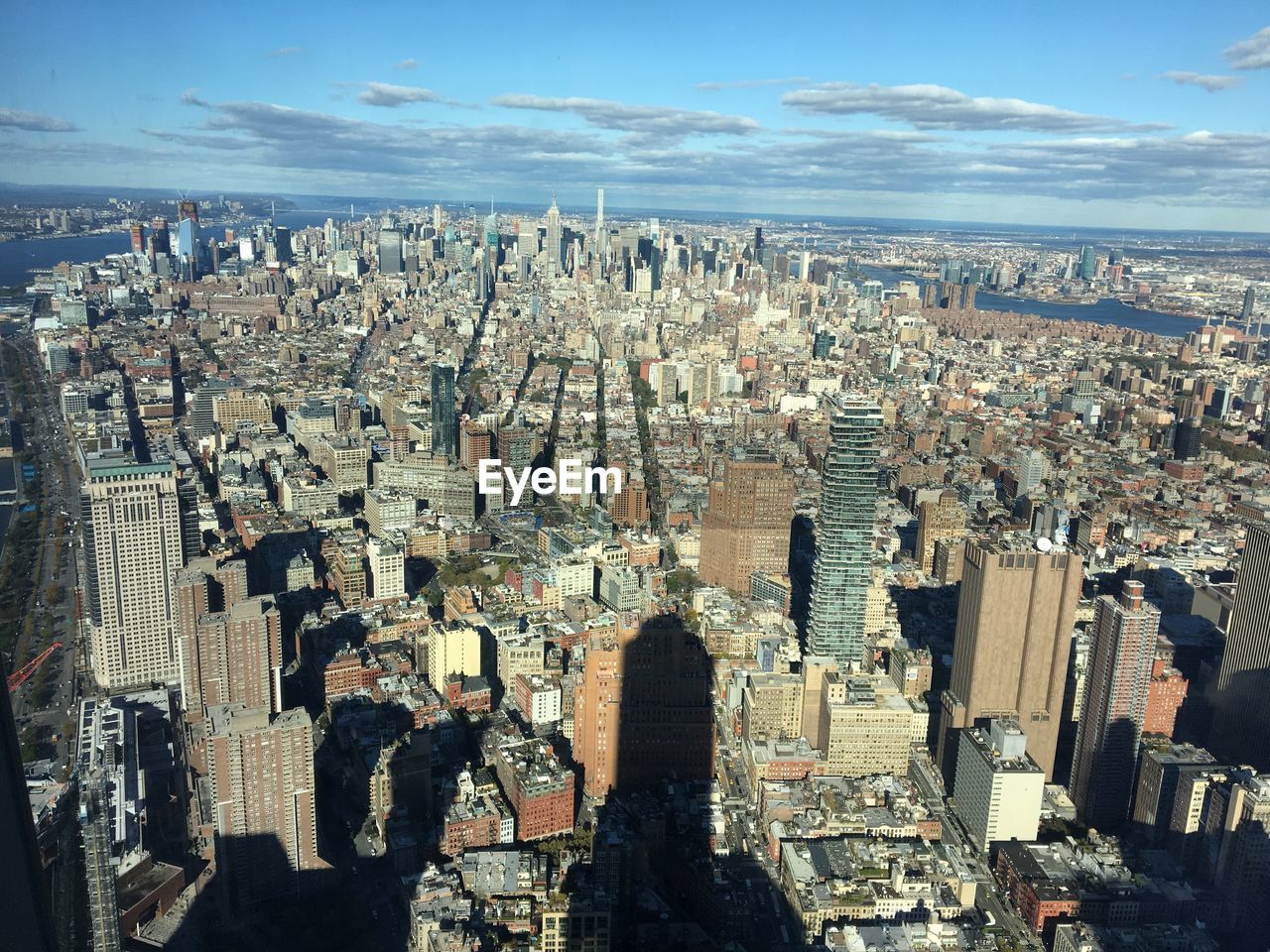 High angle view of cityscape