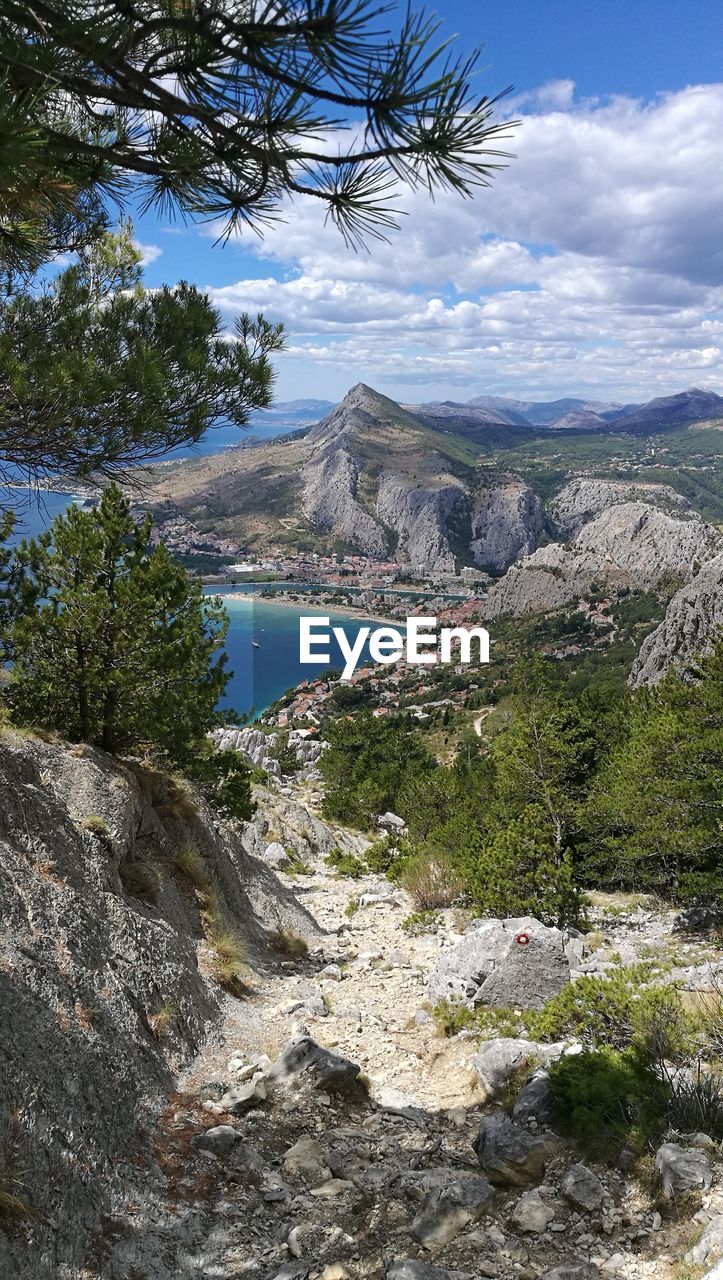 SCENIC VIEW OF LANDSCAPE BY MOUNTAINS AGAINST SKY