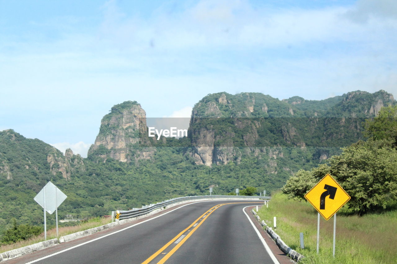 Road passing through mountains