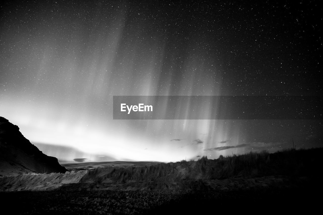 LOW ANGLE VIEW OF STAR FIELD AT NIGHT