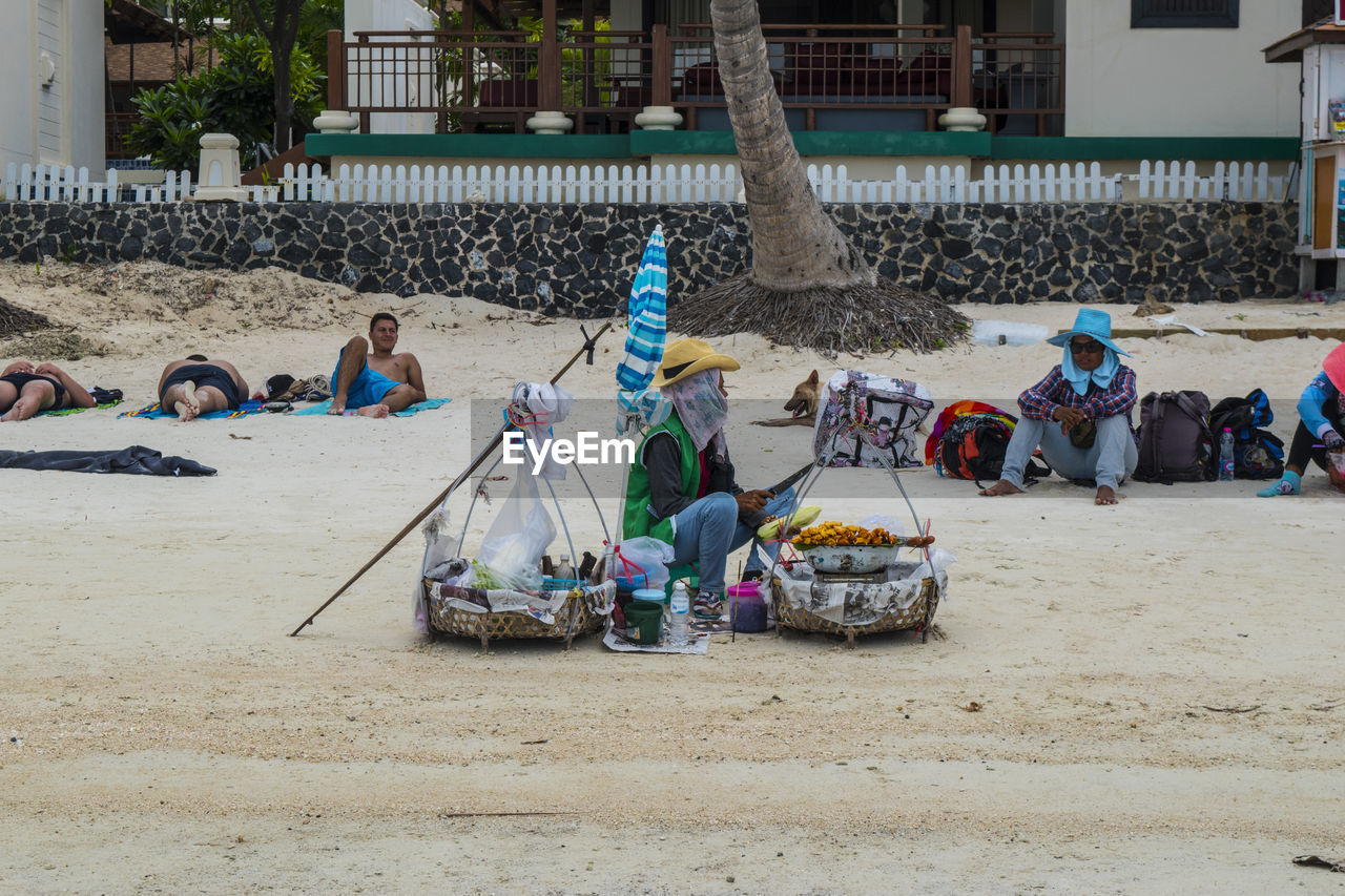 People on sand