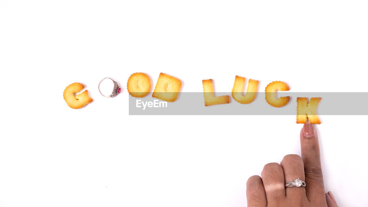 Concept text form cookie is a goodbye by greeting